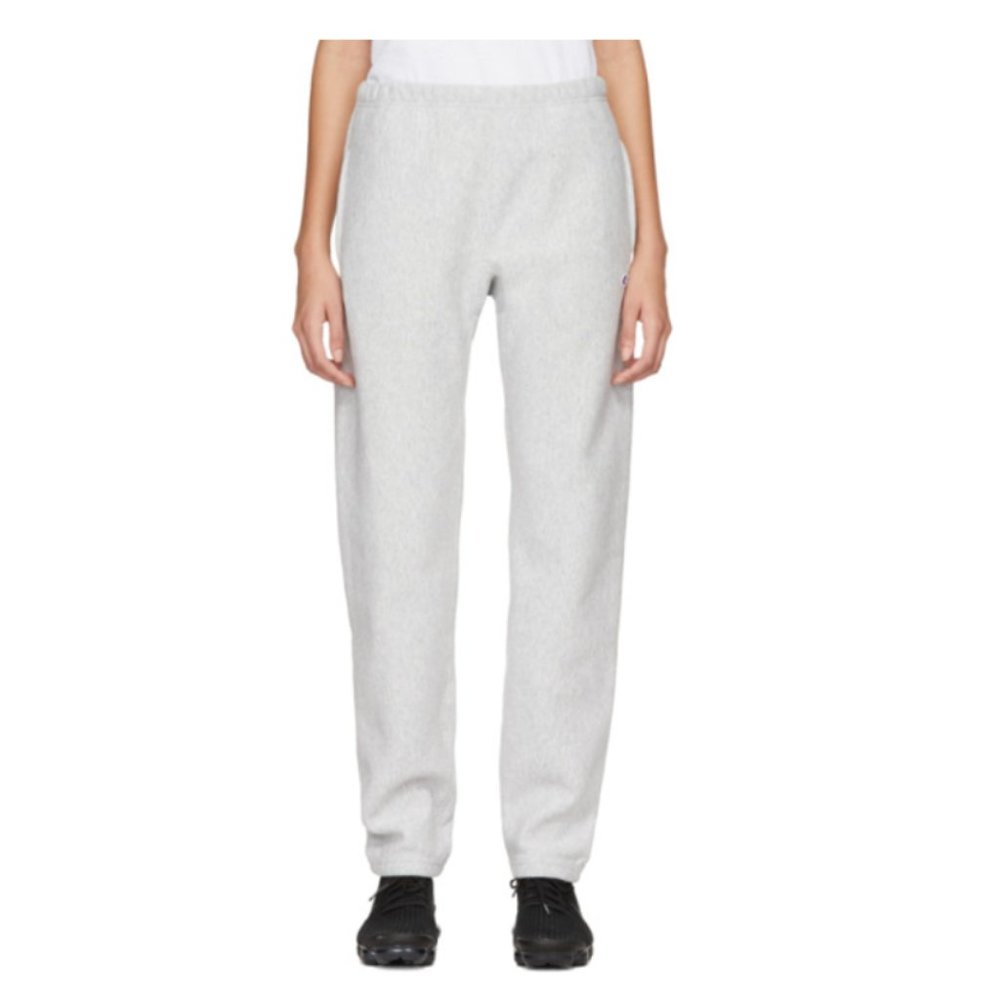 Champion Reverse Weave Grey Logo Lounge Pants